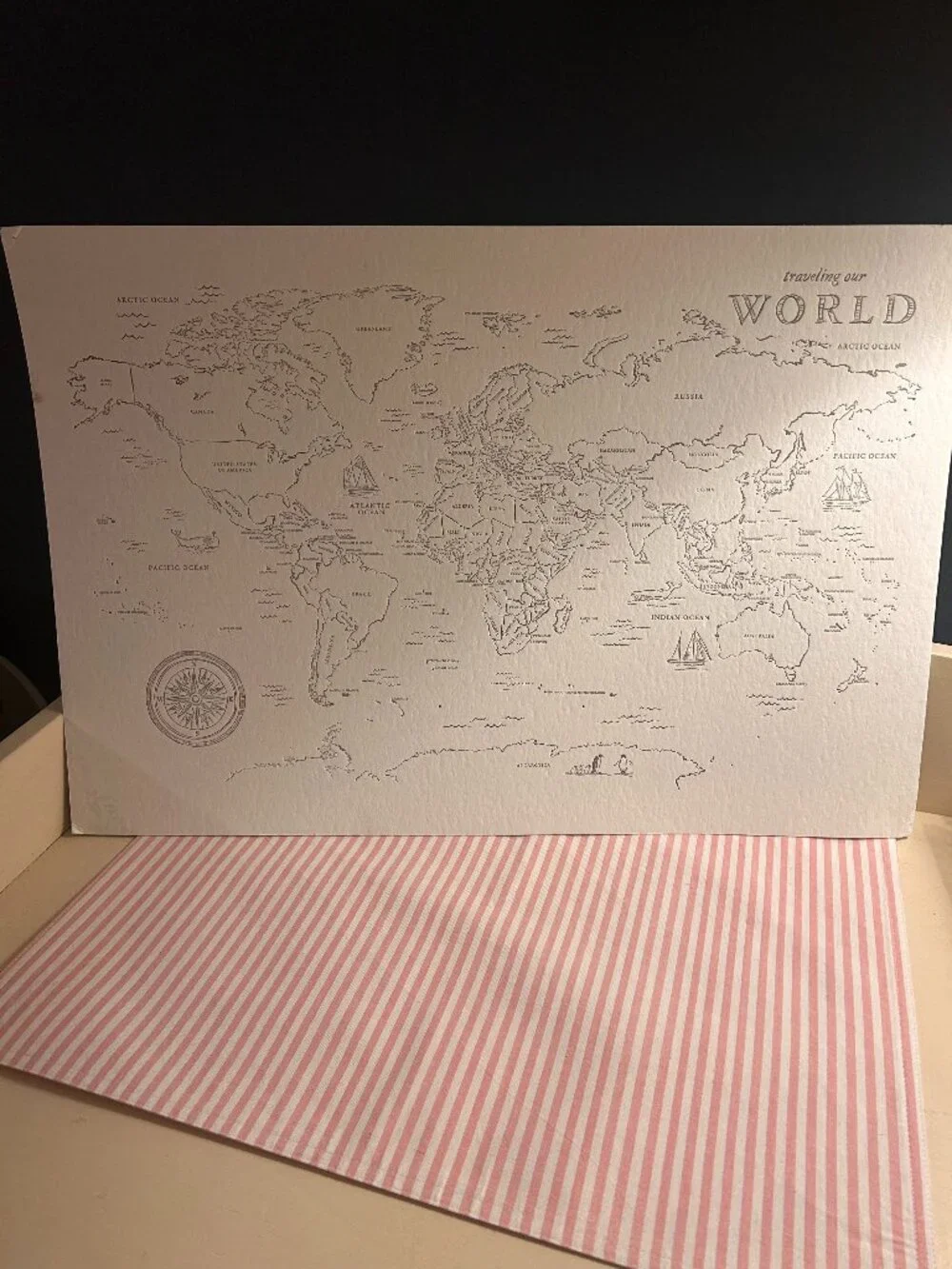Color Box Letterpress World Map